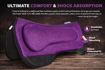 27"x18" Western Round Skirt Barrel Neoprene Saddle Pad Purple 39199PR
