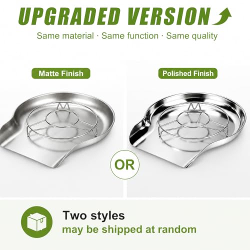 Palksky Colander and Strainer Self Drainer Base Plate Stainless Steel for Kitchen, Metal Countertop Draining Tray for Pasta Rice Noodle Fruit Veggie Food Strainer & Ceramic Colander - color: Strainer Self -Drainer Base Plate