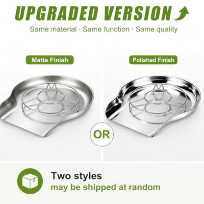 Palksky Colander and Strainer Self Drainer Base Plate Stainless Steel for Kitchen, Metal Countertop Draining Tray for Pasta Rice Noodle Fruit Veggie Food Strainer & Ceramic Colander - color: Strainer Self -Drainer Base Plate