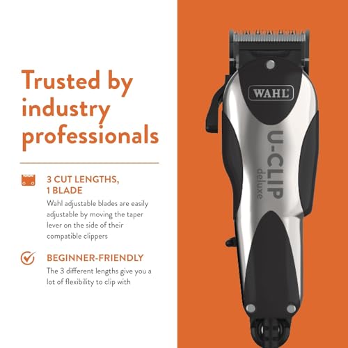 Wahl Pro Animal Deluxe U-Clip Trimmer, Black & Chrome