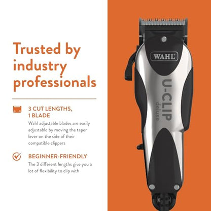 Wahl Pro Animal Deluxe U-Clip Trimmer, Black & Chrome