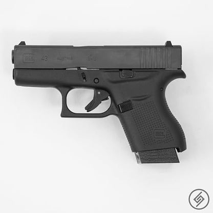 Spartan Mounts Compatible with Glock Pistols | Pistol Wall Display Mounting Hook | Gun Safe Wall Storage Organization System | Unique Low Profile Design | Made in USA - style: G 43 [Left]
