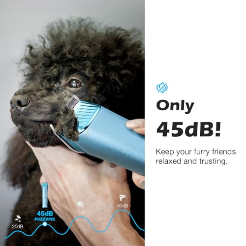 Professional Dog Grooming Clipper with 5-in-1 Replacement Blade - color: Blue