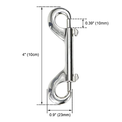 Metal Double Ended Bolt Snap Trigger Chain Diving Clips for Water Bucket Pet Feed Bucket Agricultural Equine Home Dog Leash Garage Use (4" (10cm), 10 Pack) - color: 10 Pack, size: 4" (10cm)