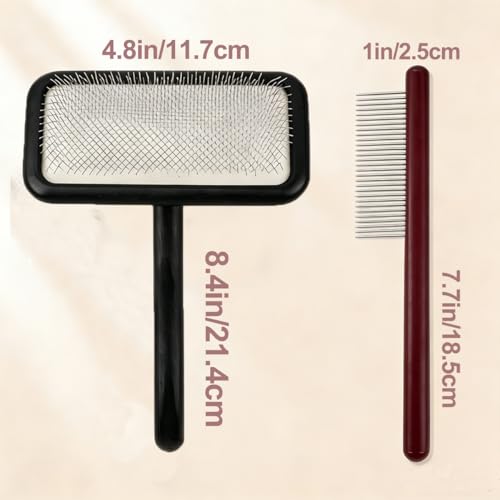 Black Sheepskin Wool Brush - Carpet Rake Tool - color: Black