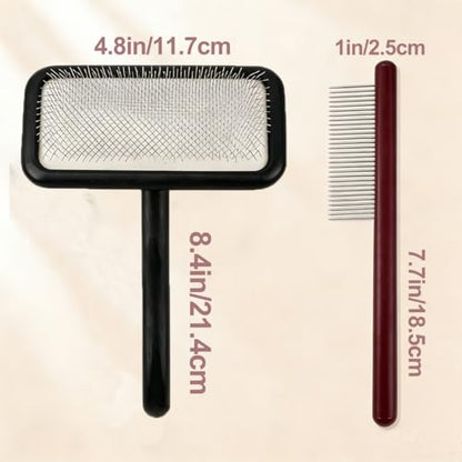 Black Sheepskin Wool Brush - Carpet Rake Tool - color: Black