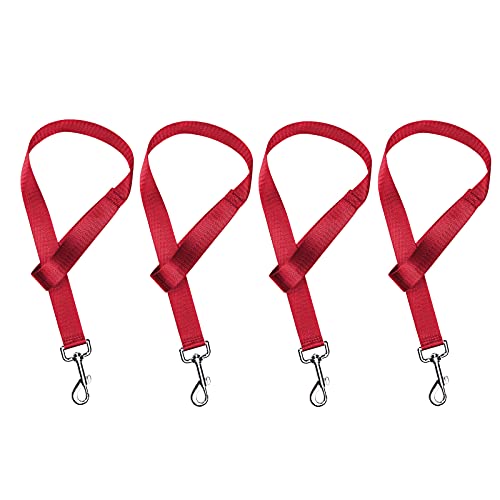 Harrison Howard 4PCS 22” Easily Packed Sturdy Nylon Bucket Straps for Hay Nets and Water Feeder Buckets-Red - color: 4PCS Red