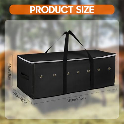 2 Pack 600D Heavy Duty Oxford Horse Hay Storage Bags | 44×20×16 Inches Extra Large Hay Storage Bags for Horses, Cattle, Goats & Sheep /Black - size: 2 Pcs