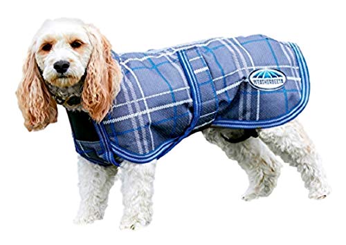 Deluxe Dog Parka by Weatherbeeta - color: Grey Plaid, size: 12"