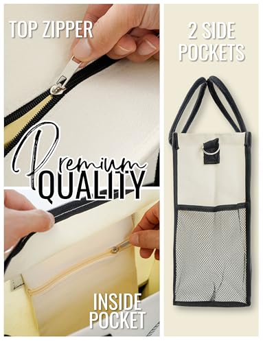 InnoBeta Sheep Gifts for Women Canvas Tote Bag, Tote with Top Zipper Closure and Shoulder Strap for Birthday, Mother's Day, Christmas