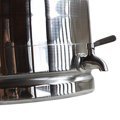 Stainless Steel Milk Transport Cans with Strong, Sealed Lid and Optional Spigot (2.6 Gallon, with Spigot) - color: Including Spigot, size: 2.6 Gallon