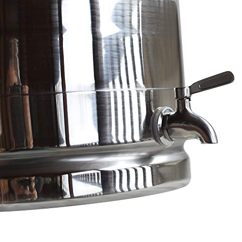 Stainless Steel(304 Grade) Milk, Maple Syrup Transport Cans, Sealed Lid & Optional Spigot (10 Liter (2.6 Gal.), Including Dispenser) - color: Including Dispenser, size: 10 Liter (2.6 Gal.)
