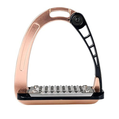 Acavallo Alupro Junior Stirrups, One Size, Black, Set of 2 - color: Pink Gold