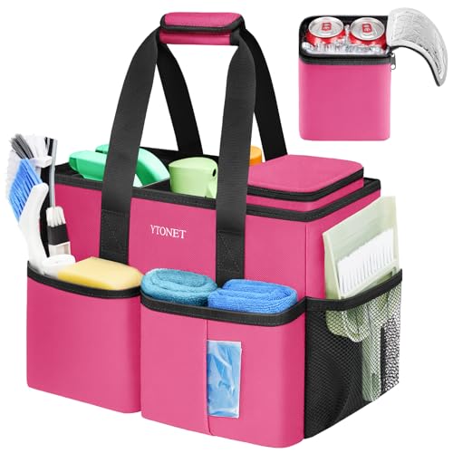 Ytonet Portable Cleaning Caddy with Handle, Water Resistant Cleaning Bag