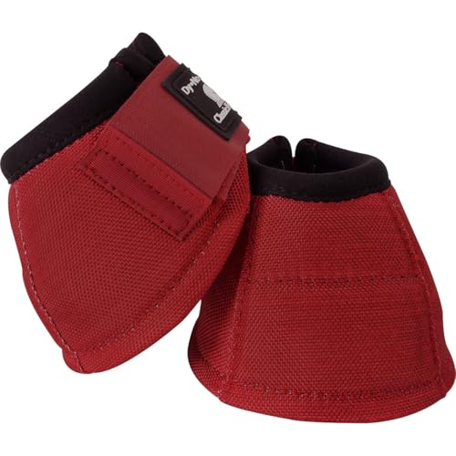 Classic Equine Dyno Turn Bell Boots, Crimson, Medium