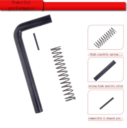 819t Trailer Gate Latch Spring Repair Kit 2PCS,Trailer Gate Pin,Trailer Ramp Latch,Trailer Latch,Trailer Door Latch,Heavy Duty Gate Latch,Utility Trailer Accessories, Spring Loaded Latch - size: 2*Alloy-M14in*6.1in-black