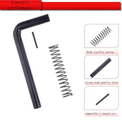 819t Trailer Gate Latch Spring Repair Kit 2PCS,Trailer Gate Pin,Trailer Ramp Latch,Trailer Latch,Trailer Door Latch,Heavy Duty Gate Latch,Utility Trailer Accessories, Spring Loaded Latch - size: 2*Alloy-M14in*6.1in-black