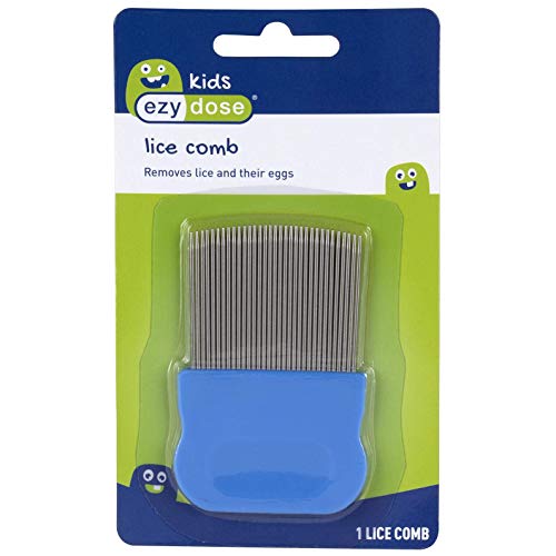 Ezy Dose Kids Lice Comb, Head Lice & Nit Removal, Safe for All Hair, Blue - size: Long Pin Teeth