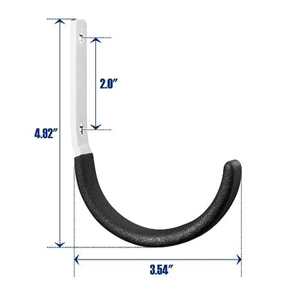 GeeWatom Heavy Duty Steel Garage Hooks,Garage Storage Utility Hooks,Heavy Duty Garage Garden Tool Organizer,Steel Wall Mount Hooks, Garden Hose Hanger, Small U Hooks (Black 2 Pack) - color: Black 2 Pack