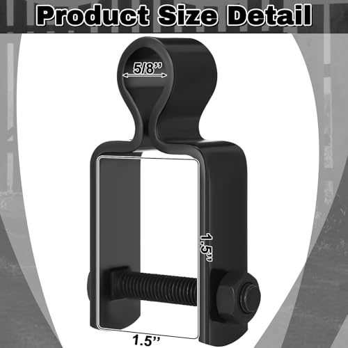 Dansydaisy 2 Pcs 1-1/2" x 1-1/2" Square Post Female Gate Hinges,Black - color: Black, size: 1-1/2'' X 1-1/2''