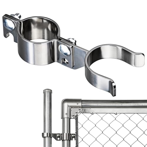 Stainless Steel 1-7/8" x 1-7/8" Chain Link Gate Latch （Fit 1-7/8" Gate Frame）, Heavy Duty Chain Link Fence Gate Fork Latch with Hole for Padlock 1Pack - color: 1-7/8"x1-7/8"