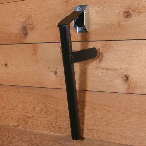 EASY-UP Collapsible English Horse Saddle Rack | Mount on Stall Fronts, Trailers or Tack Rooms | No Tilting | Bar Length of 17-½” | Built in Bridle or Tack Hook