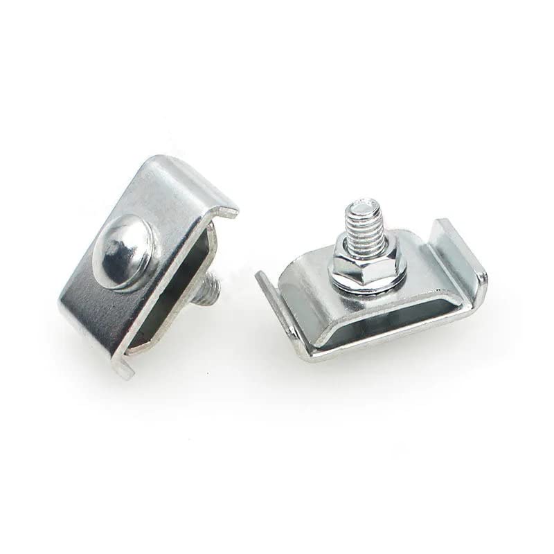 Gridwall Joining Clip , JruiZhp 10 Pcs Silvery Wire Grid Panel Connector Grid Panel Joiner Connectors Grid Wall Clamps Grid Connectors, for Wall Grid Panels (Galvanization)