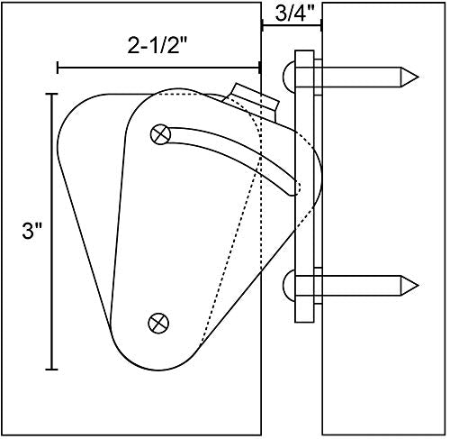 WINSOON Barn Door Lock Hardware Stainless Steel - color: Silver