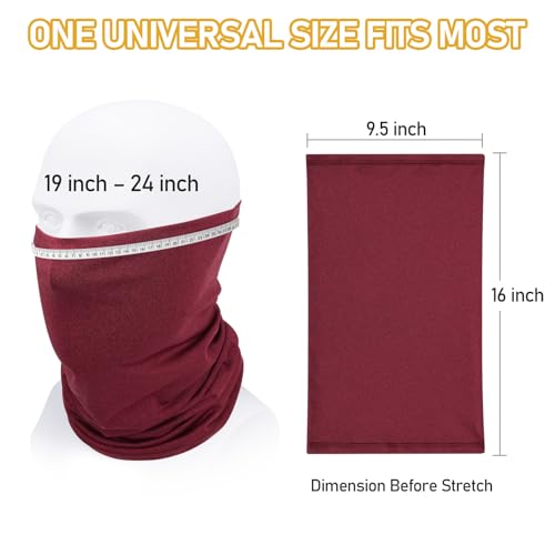 TICONN Neck Gaiter for Men Women, Cooling Bandana Face Mask Cover Gator - color: 4 Candy Red, style: Quick Dry