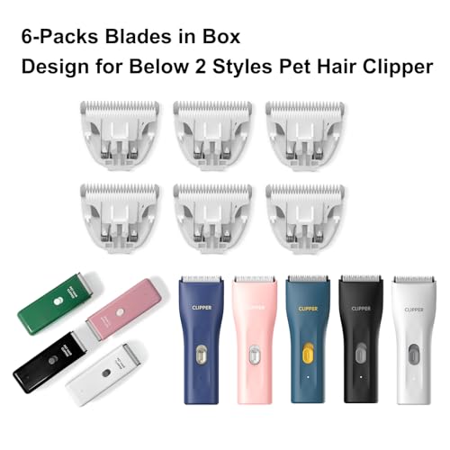 6-Packs Home Professional Pet Dog Cat Grooming Clipper Replacement Blades Only - color: Ap005-6p-blades