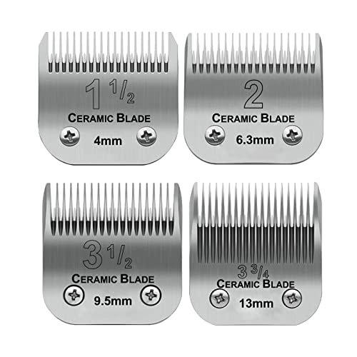 Replacement Blades set compatible with Oster Classic 76/Andis dog Clippers - color: 4MM-13MM(4 PACK)