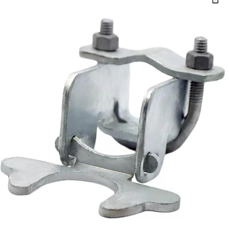 1-3/8" x 1-3/8" Kennel Gate Latch, Chain Link Dog Kennel Latch, for 1-3/8" Kennel Gate Frame & 1-3/8" Kennel Panel Frame, U-Bolt & Nuts Included, Galvanized Steel (1 Pack)