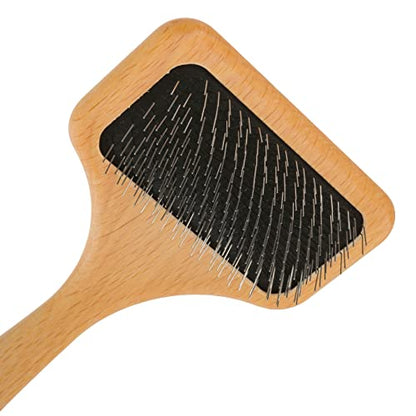 Redecker Fur Brush, Sheepskin and Fur Wire Slicker Brush, Daily Grooming For Rugs, Garments, Dogs and Cats, Made in Germany