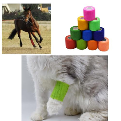 40 Rolls Self Adhesive Bandage Wrap Bulk Breathable Athletic Tape Elastic Cohesive Bandage Adhesive Wrap Roll for Sports Wrist Ankle, 2 Inch x 5 Yard (Multi Colors)