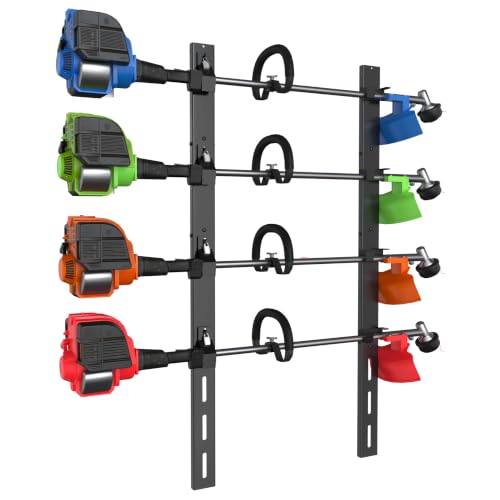 Weed Eater Rack for Trailer, 4 Place Heavy Duty Rust-Proof Weedeater Racks, Trimmer Rack for Open Trailer Truck with Combination Locks - color: 4 Place