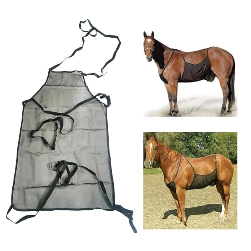 Horse Fly Sheet Belly Guard, Mesh Belly Protector with Adjustable Straps, Lightweight Fly Protection for Riding, All Breed Sizes, One Size, Unisex, Nylon Mesh, Summer, Spring, All Seasons