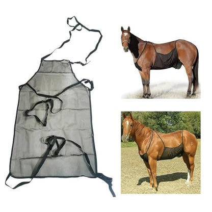 Horse Fly Sheet Belly Guard, Mesh Belly Protector with Adjustable Straps, Lightweight Fly Protection for Riding, All Breed Sizes, One Size, Unisex, Nylon Mesh, Summer, Spring, All Seasons