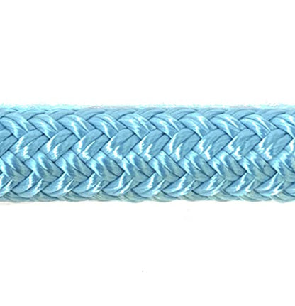 Double Braid Lead Rope with Eye Splice Loop, 12-14FT Lengths (Ice Blue, 14 ft.) - color: Ice Blue, size: 14 ft.