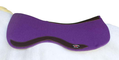 Horse SADDLE PAD Western Contoured Wool Felt Moisture Wicking Black 39RT16 - color: Purple/Brown