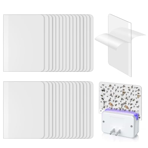 30 Pack Fly Traps Refill Cards Compatible with LFSYS Plug in UV Light Fly Trap, Sticky Refills Compatible with LFSYS, Fruit Flytrap Refills & Gnat Traps Refill for Indoor Flying Insects