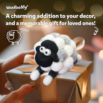 Woolbuddy Needle Felting Starter Kit (Sheep) for Adults with Tool & Guide - color: Sheep