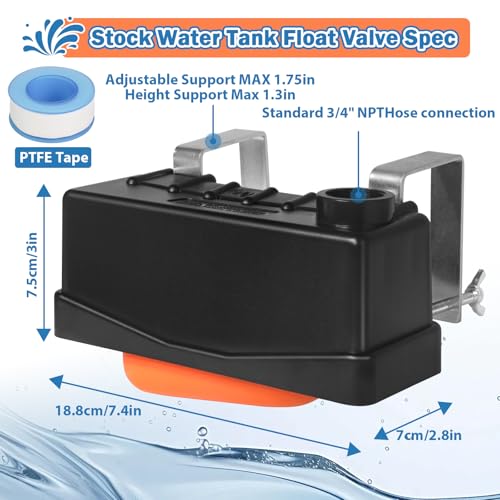 Water Trough Float Valve for Stock Tank,Automatic Livestock Waterer Level - style: Stock Tank Float Valve-1PCS