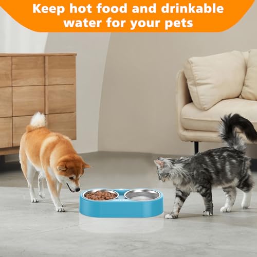 Outdoor Heated Dog & Cat Bowl - Smart Thermal-Dish for Pets, Provides Drinkable Water & Food in Winter (116 OZ) - size: 116 OZ