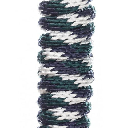 Equinavia Stella 8' Lead Rope with Snap Buckle - White/Navy/Hunter Green - One Size - color: White/Navy/Hunter Green