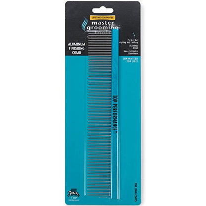Master Grooming Tools Aluminum Finishing Comb — Versatile Combs for Grooming Dogs, 10", Black - size: 10 "
