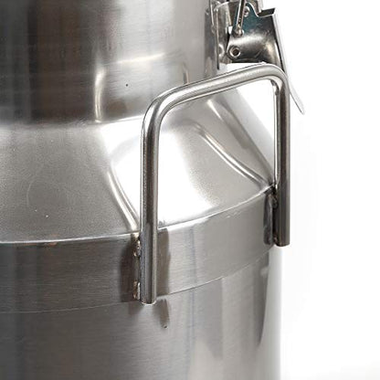 0.04 inch Thickened Stainless Steel Milk Can Large Liquid Container Storage,Stainless Steel Milk Bucket With Sealing Lid and Carry Handle,for Wine, Oil Storage Transport (30L/8 Gal) - size: 30L/8 Gal