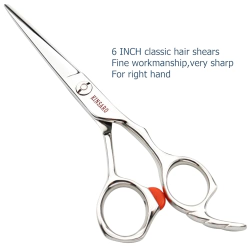KINSARO Hair Cutting Scissors 6 inch 440c Professional Shears - size: 6 Inch