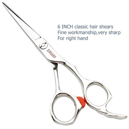 KINSARO Hair Cutting Scissors 6 inch 440c Professional Shears - size: 6 Inch