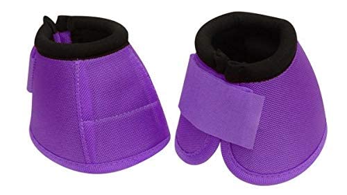 Showman Medium 1680 Denier Heavy Duty No-Turn Bell Boots - color: Purple