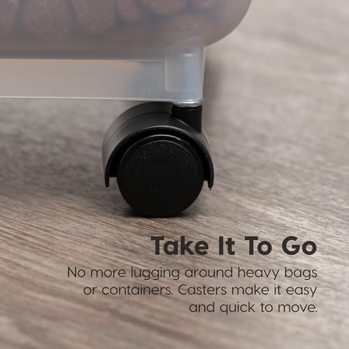 IRIS USA Dog Food Storage Container, Up to 40 lbs, Almond, Made in USA - color: Almond, size: 40 lbs